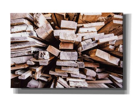 Wood Pile  by Donnie Quillen Canvas Wall Art on Sale