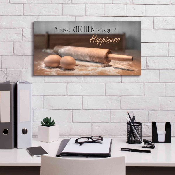 A Messy Kitchen is a Sign of Happiness  by Lori Deiter, Canvas Wall Art Hot on Sale