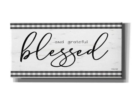 Blessed and Grateful Plaid  by Cindy Jacobs, Canvas Wall Art Sale