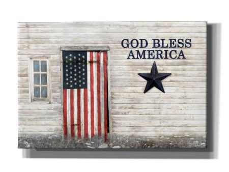 God Bless American Flag  by Lori Deiter, Canvas Wall Art Sale