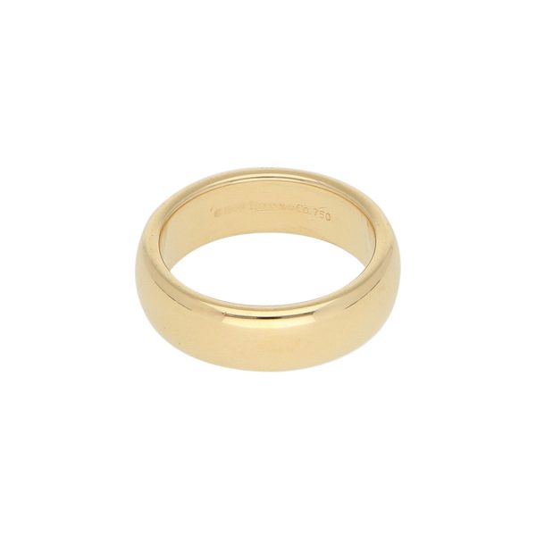 Argolla lisa firma Tiffany & Co. en oro amarillo 18 kilates. on Sale