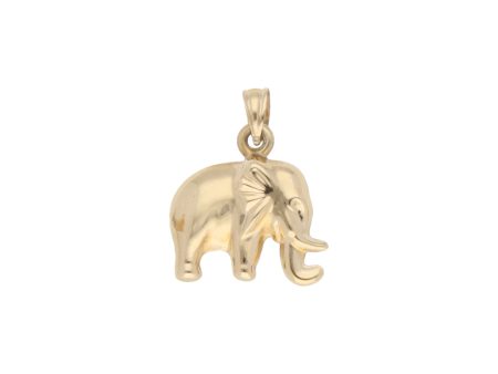 Dije diseño especial motivo elefante en oro amarillo 14 kilates. Supply