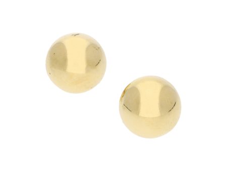 Broqueles huecos motivo media esfera en oro amarillo 18 kilates. Hot on Sale