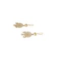 Aretes calados con circonias en oro amarillo 14 kilates. Online Hot Sale