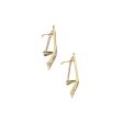 Aretes calados motivo grecas en oro amarillo 14 kilates. For Discount