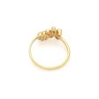 Anillo calado motivo flor con circonias en oro amarillo 14 kilates. Online Hot Sale