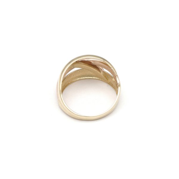 Anillo calado en oro tres tonos 14 kilates. Online