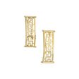 Aretes calados motivo grecas en oro amarillo 14 kilates. For Discount