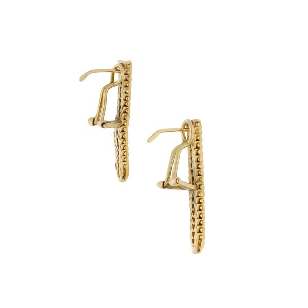 Aretes boleados en oro amarillo 18 kilates. Online Hot Sale