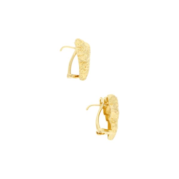 Aretes barrocos en oro amarillo 18 kilates. Supply