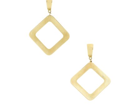 Aretes diseño especial con colgantes en oro amarillo 14 kilates. on Sale