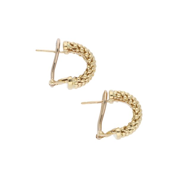 Aretes boleados en oro amarillo 14 kilates. Hot on Sale