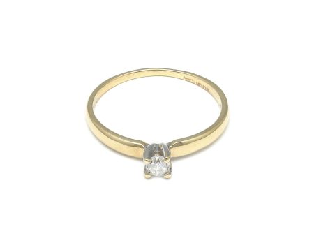 Anillo de compromiso con diamante en oro amarillo 14 kilates. For Cheap