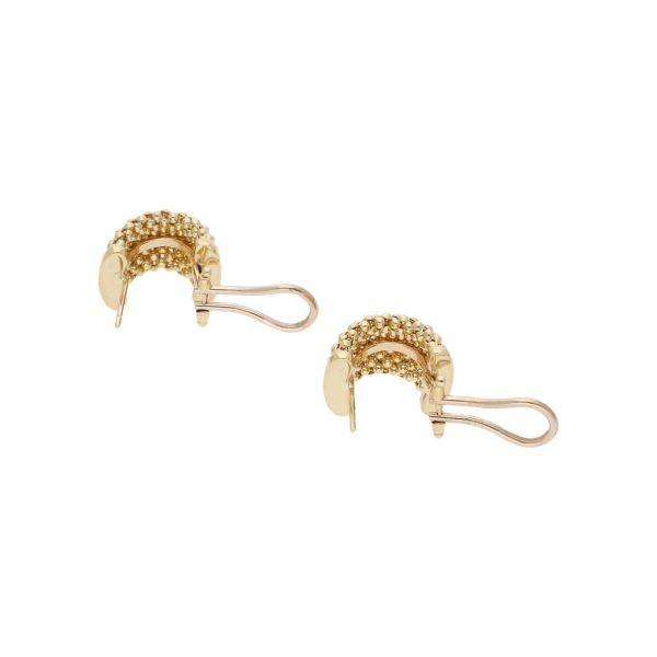 Aretes boleados en oro amarillo 14 kilates. Hot on Sale