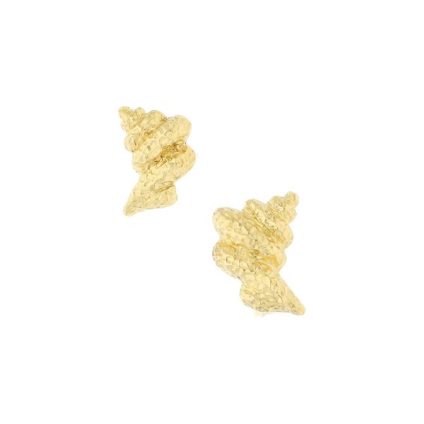 Aretes barrocos en oro amarillo 18 kilates. Supply