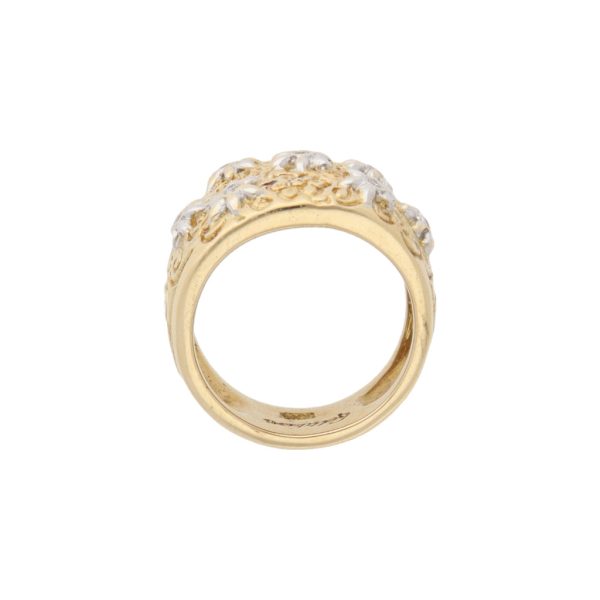 Anillo barroco con diamantes en oro amarillo 18 kilates. For Cheap