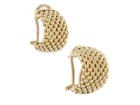 Aretes boleados en oro amarillo 14 kilates. Hot on Sale