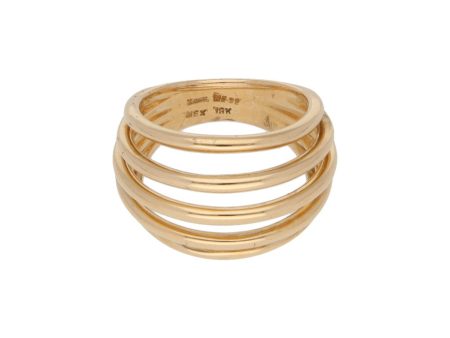 Anillo calado firma Tane en oro amarillo 18 kilates. Online Sale