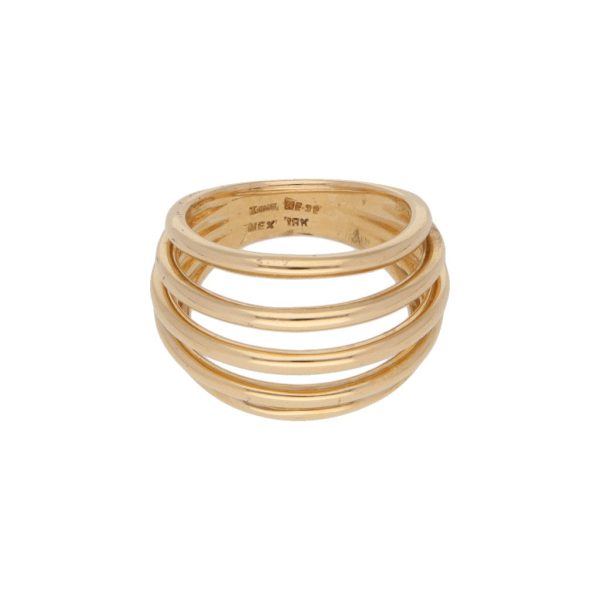 Anillo calado firma Tane en oro amarillo 18 kilates. Online Sale