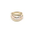 Anillo calado en oro tres tonos 14 kilates. Online