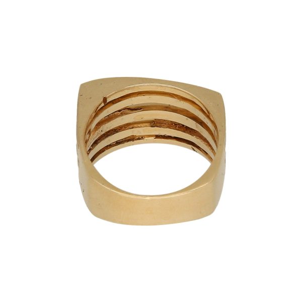 Anillo calado en oro amarillo 14 kilates. on Sale