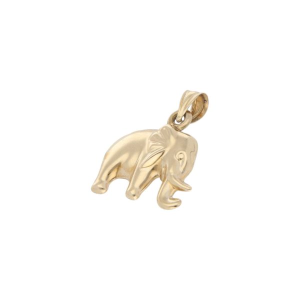 Dije diseño especial motivo elefante en oro amarillo 14 kilates. Supply