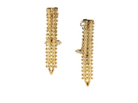 Aretes boleados en oro amarillo 18 kilates. Online Hot Sale