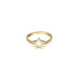 Anillo calado motivo estrella con madre perla en oro amarillo 14 kilates. Online Hot Sale