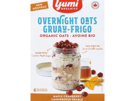 Yumi Organics Overnight Oats Maple Cranberry (6 Packets) For Cheap