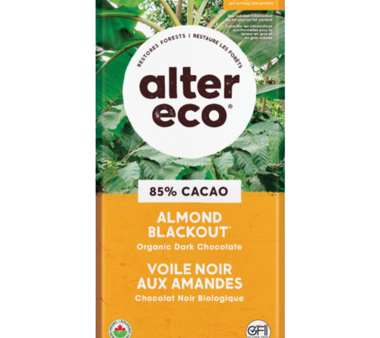 Alter Eco 85% Almond Blackout Chocolate Bar (75g) Online Hot Sale