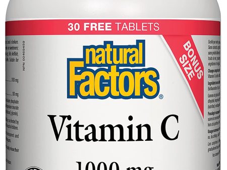 Natural Factors Vitamin C, 1000mg (210 Tablets) BONUS SIZE! For Sale